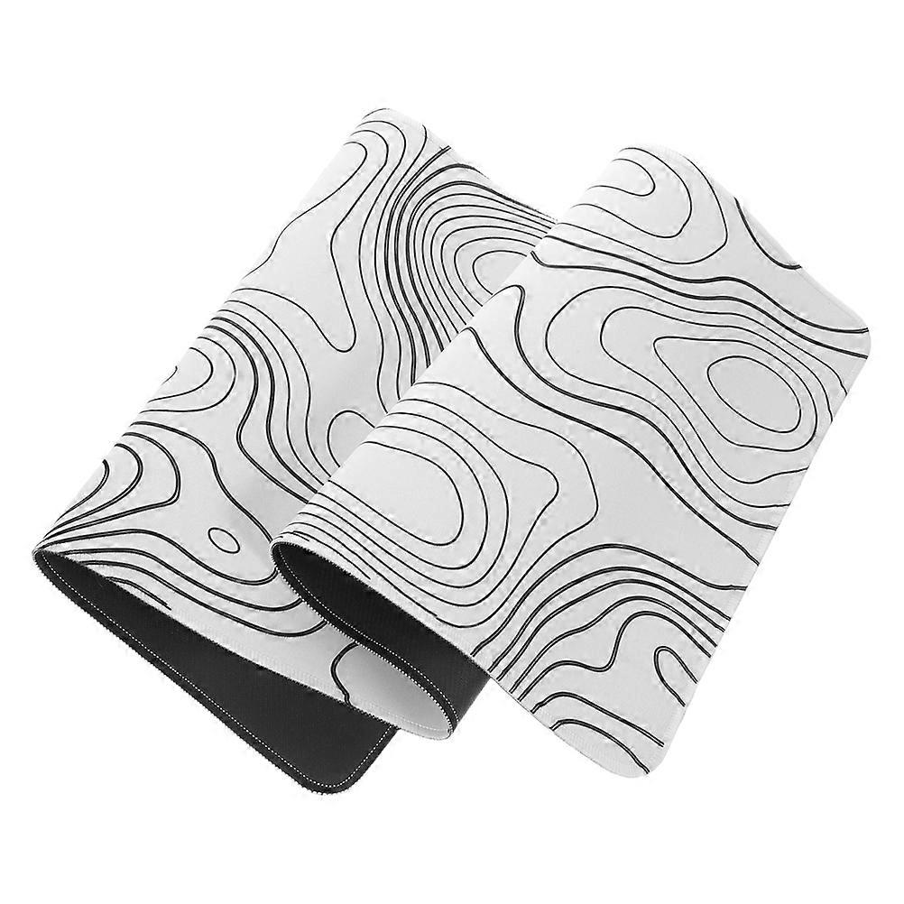 Mouse Pad Topographic Design For Gamers White 300X800X2MM Versatile Functionality 1Set