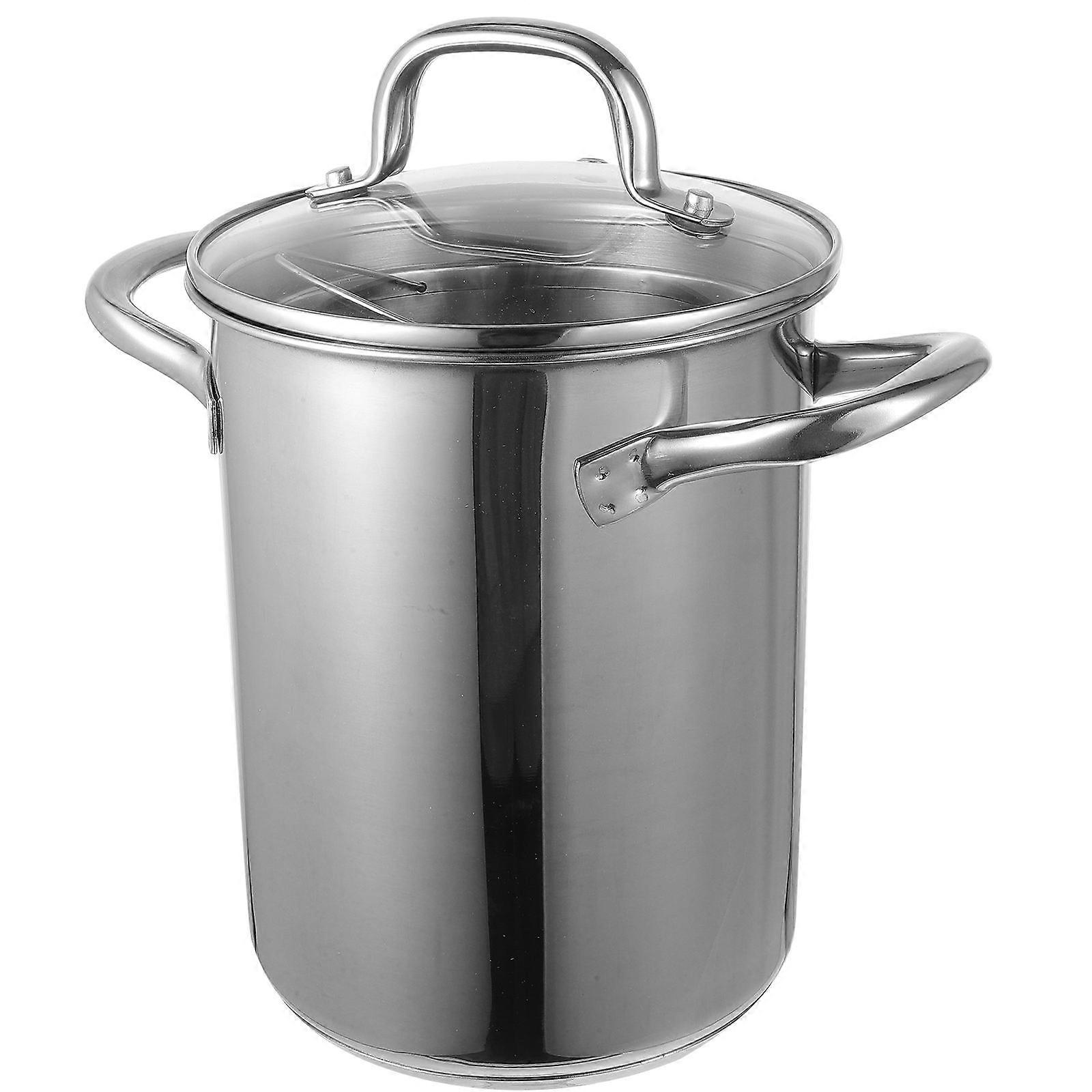 Stainless Steel Fryer Pot with Frying Basket, Non Stick Easy Clean Design for Fried Chicken, Tempura, French Fries, and More – Practical Household