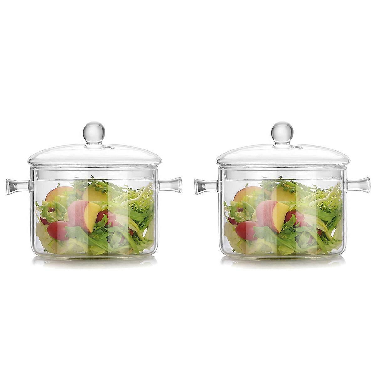 Double Ear Bowl Glass with Lid