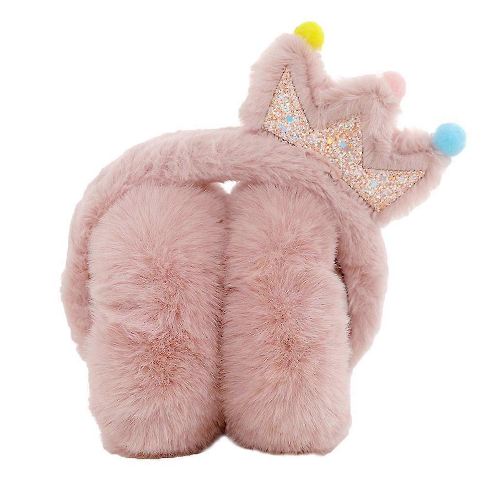 غطاء للأذنين للأطفال على شكل تاج غطاء للأذنين استخدام الشتاء خيوط الأنجورا الأحد 8.3X4.7X3.9in حماية الأذن 1Pack