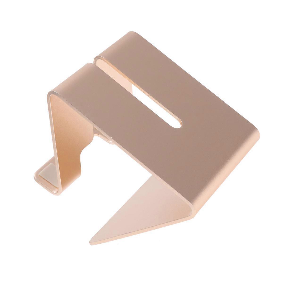 Metal Mobile Phone Holder Golden Flat Bracket Home Use Prevent Falling Desktop Cell Phone Holder 1Set