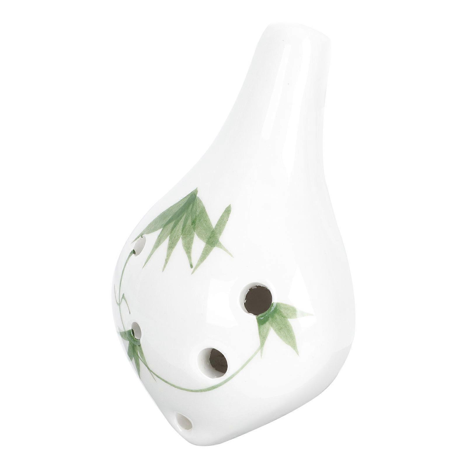 Ocarinas Ceramic Ocarina Children Six Hole Design Musical Instrument Assorted Color 1Pack