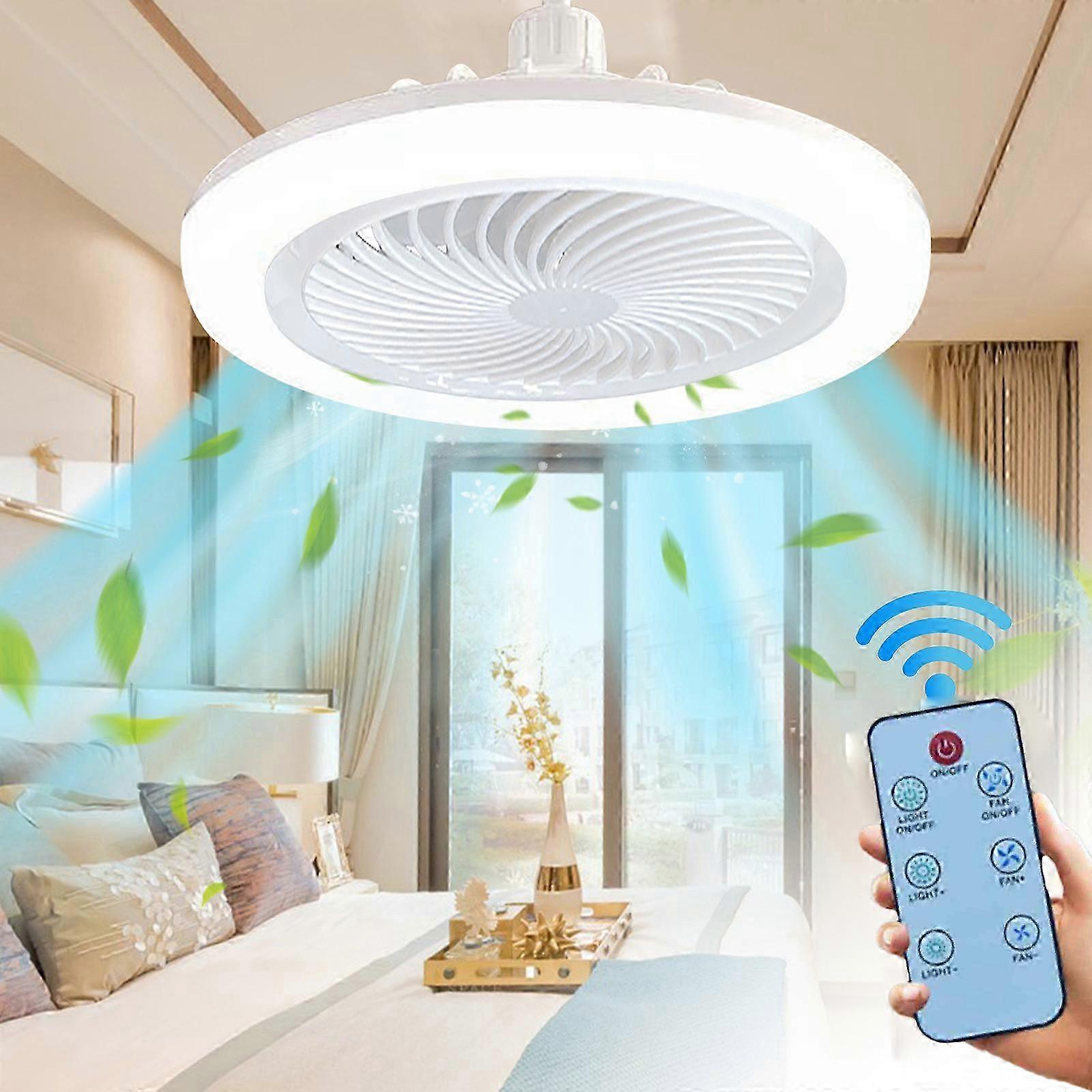 Plafondventilator met ingesloten verlichting Lage ventilator licht Plafondlamp met ventilator Verborgen ventilator Delier met afstandsbediening editie 0624