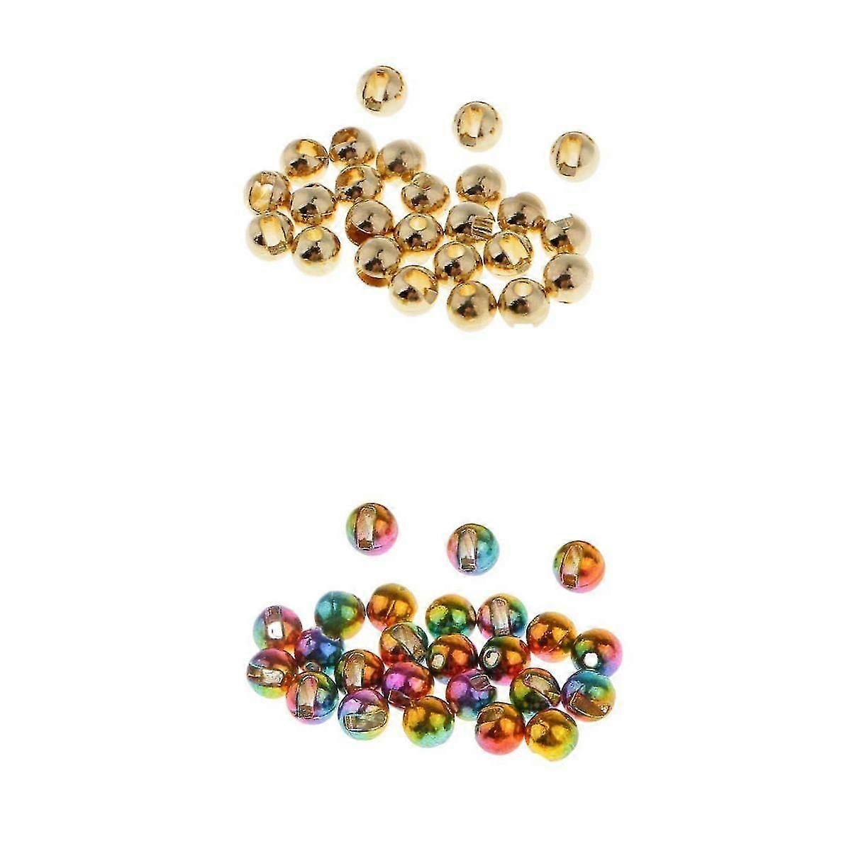 50pcs Slotted Tungsten Fly Tying Beads Fast Sinking Nymph Eyes