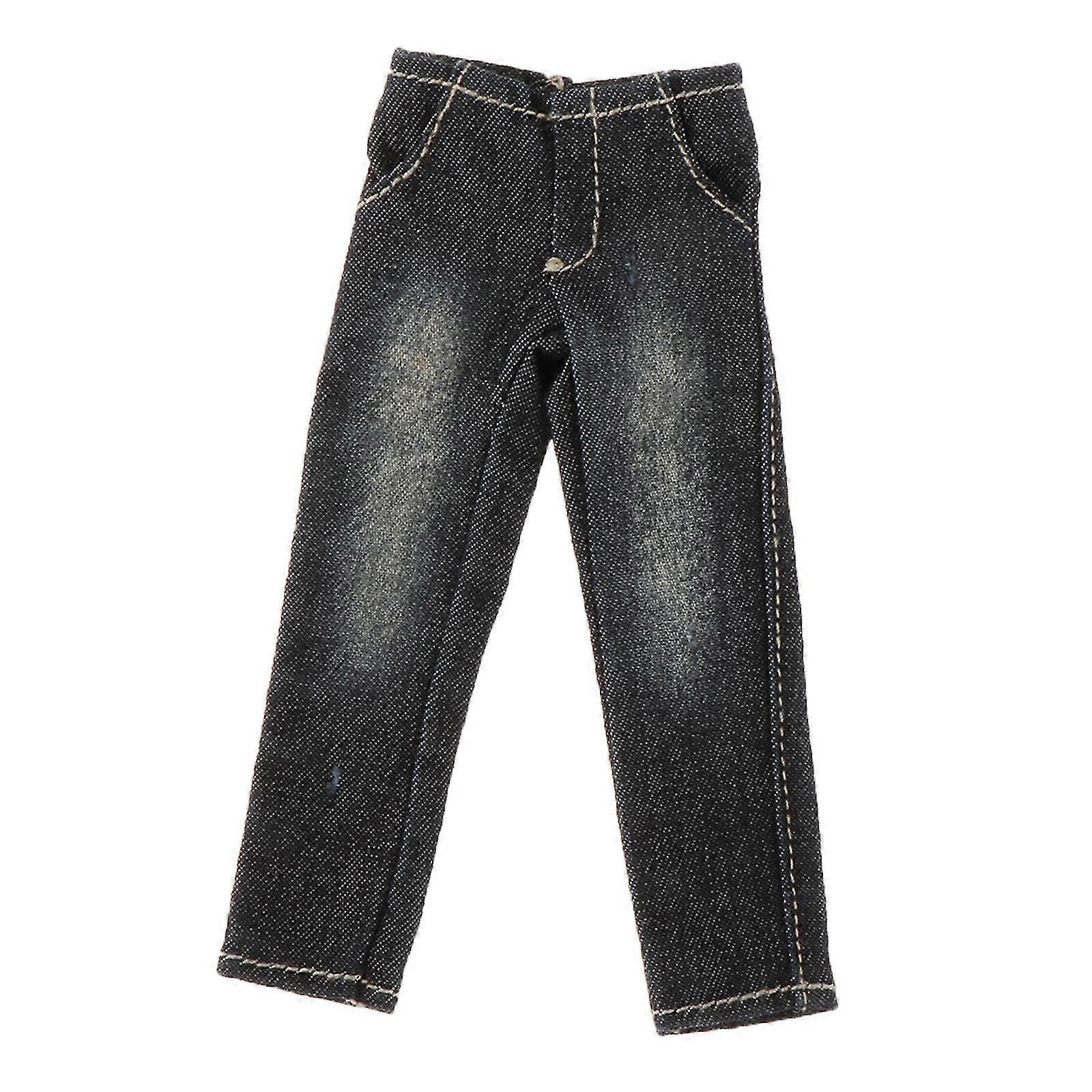 1/12 Scale Action Figures Jeans Costume for 6 inch Action Figures Doll Model blue