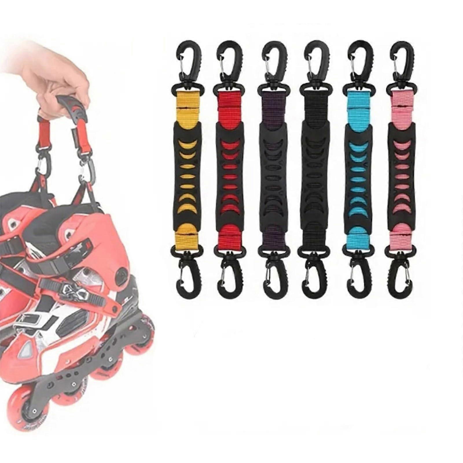 6 Pcs Roller Skates Hanging Handle Buckle Set, Inline Skate Shoes Hook Belt, Professional Carrying Tool for Ice and Roller Skating