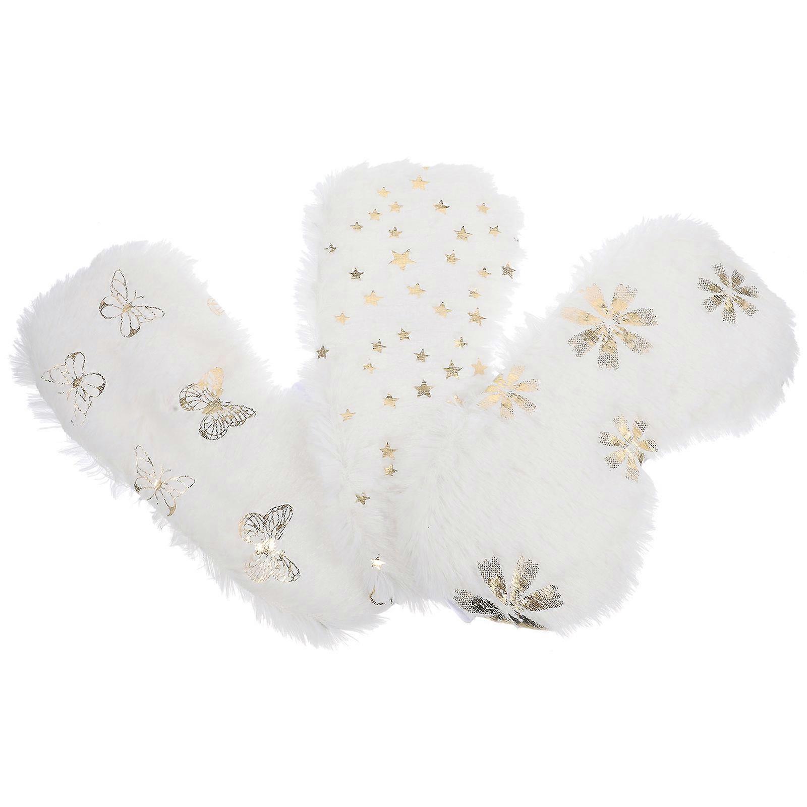 3pcs Plush Sleep Eye Masks Soft Elastic Breathable Contoured Eye Covers for Travel and Rest