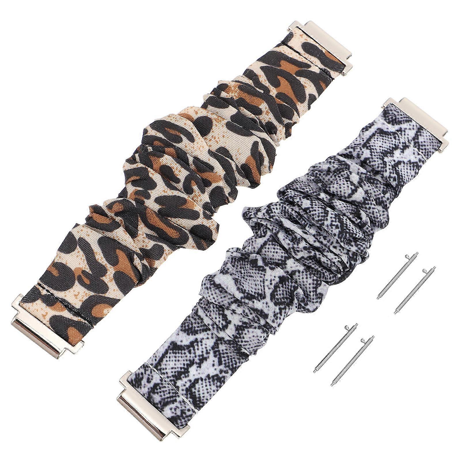 Elastic Watch Bands for Women – Stretchy Leopard Print Wristband Strap, Comfortable and Skin Friendly for Smartwatches