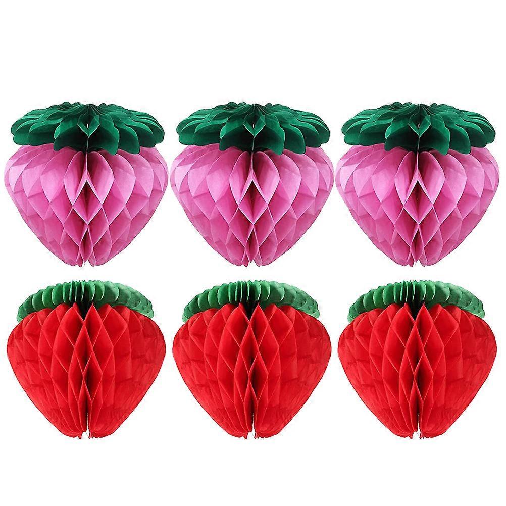 Eye-catching Paper Honeycomb Strawberry Decor for Home and Event Use