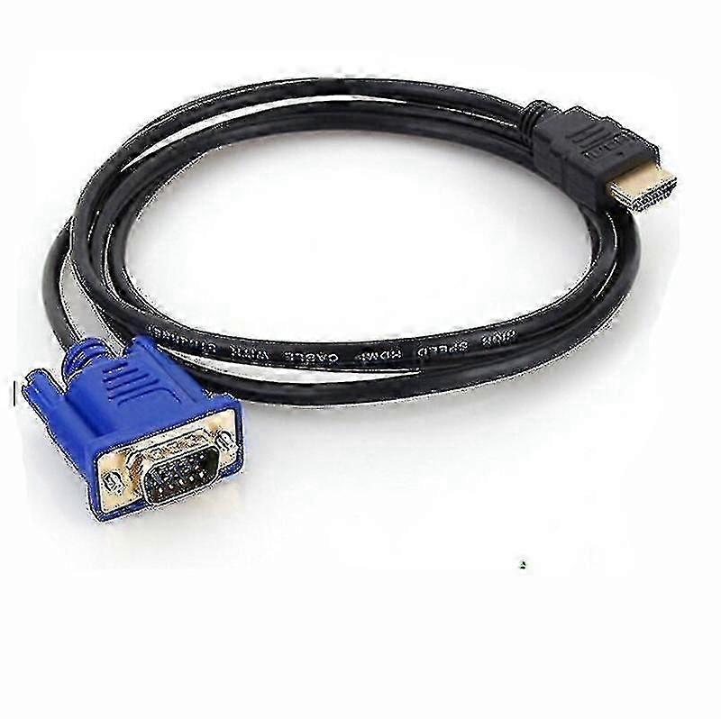 HDMI til VGA adapterkabel D-sub til HDMI konverter 15-pin skærmadapter HDMI han til VGA han stik ledning sender envejs transmission