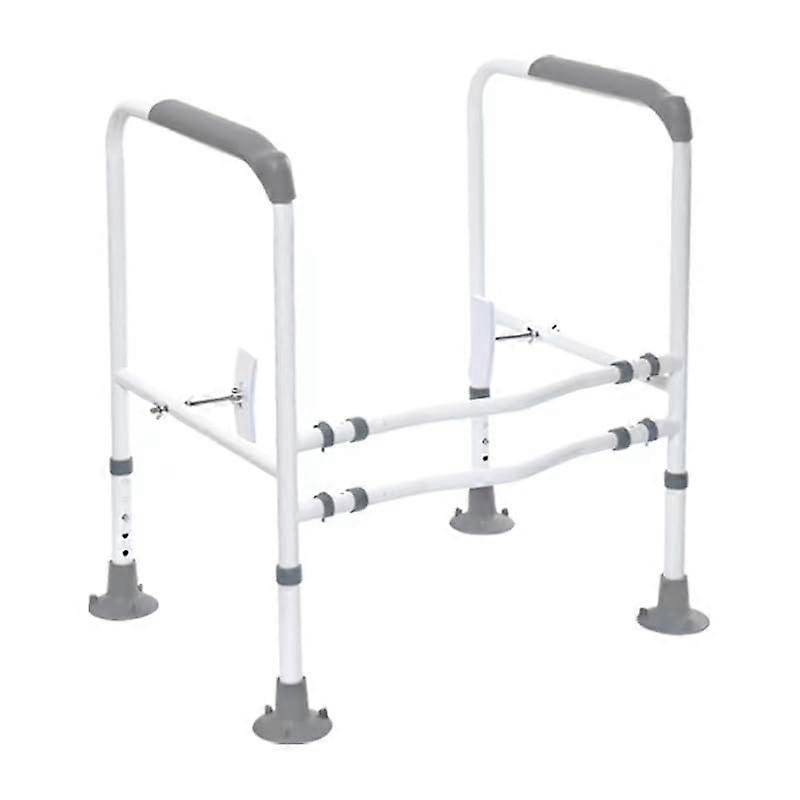 Adjustable toilet handrail, sturdy support frame with handles for enhanced bathroom, ideal for the elderly and people with disabilities.