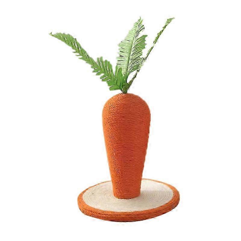 Carrot Shaped Soft and Comfortable Cat Scratching Mat - Vivid, Lovely, Thick, Durable Sisal for Small Cats