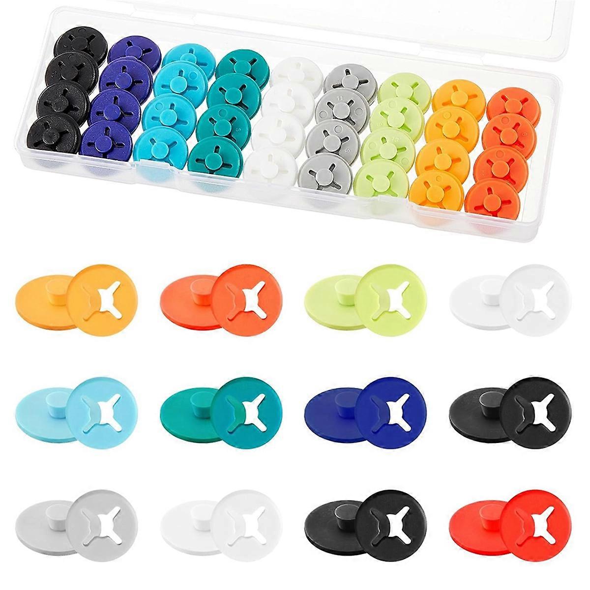 40PCS Running Bib Clips Race Number Buckle Fixing System Triathlon Race Bib Holder Marathon Number Buckles