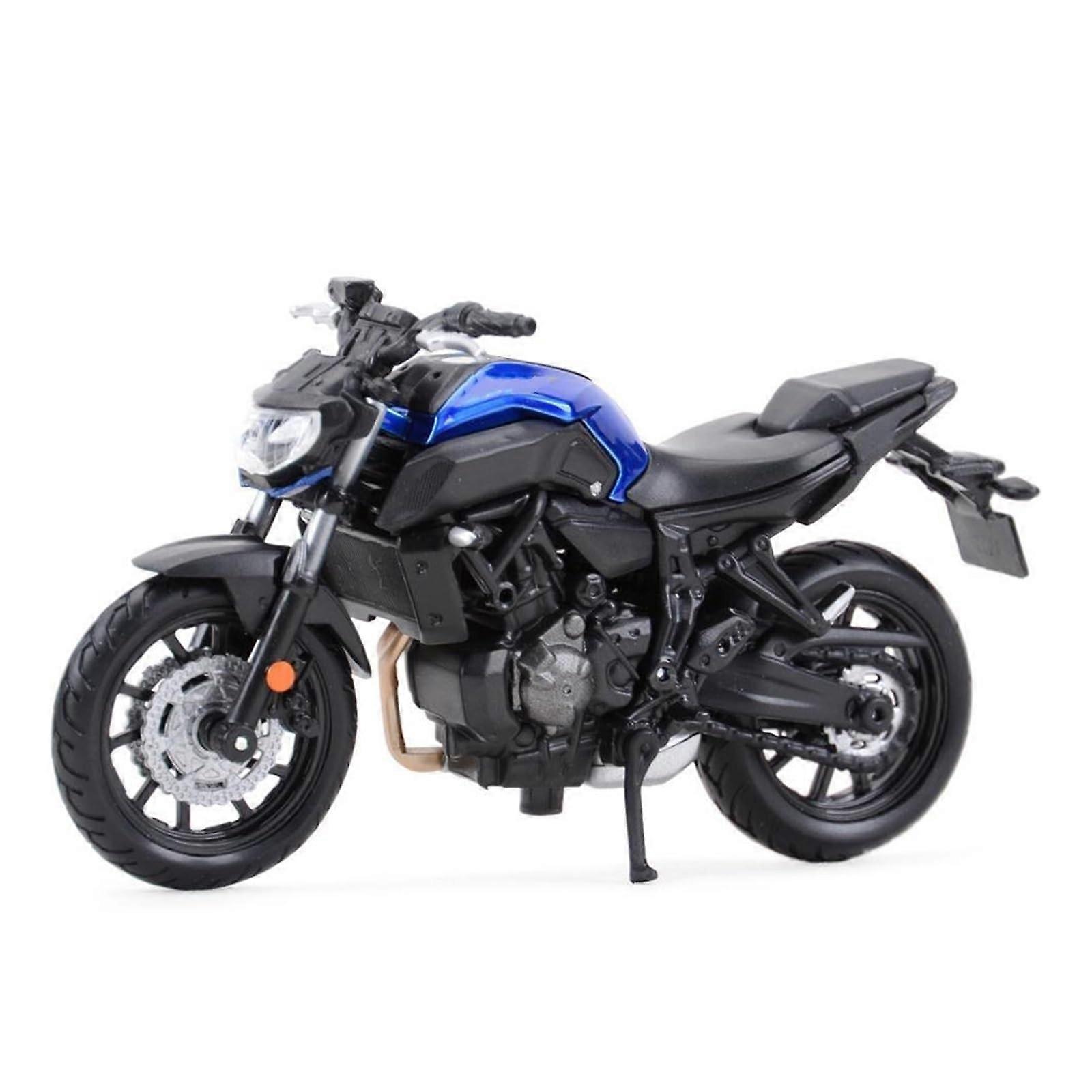 Static DieCast Motorcycle Model 1:18 For Yamaha MT07 2018 Collection Display 1:18 Blue