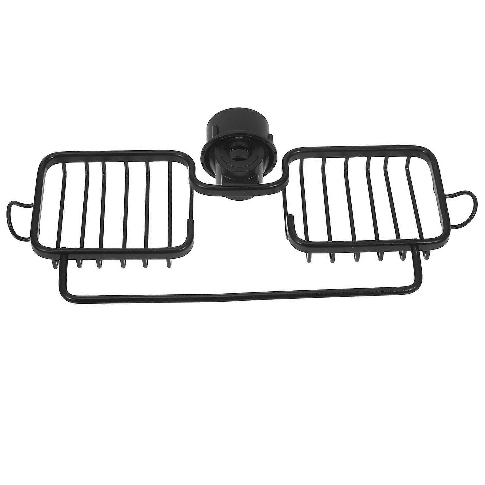 Aluminum Multi Functional Kitchen Faucet Sponge Holder with Drain Basket – Space Saving Storage Rack for Dishcloths, Soap, and Wire Ball – Reusable