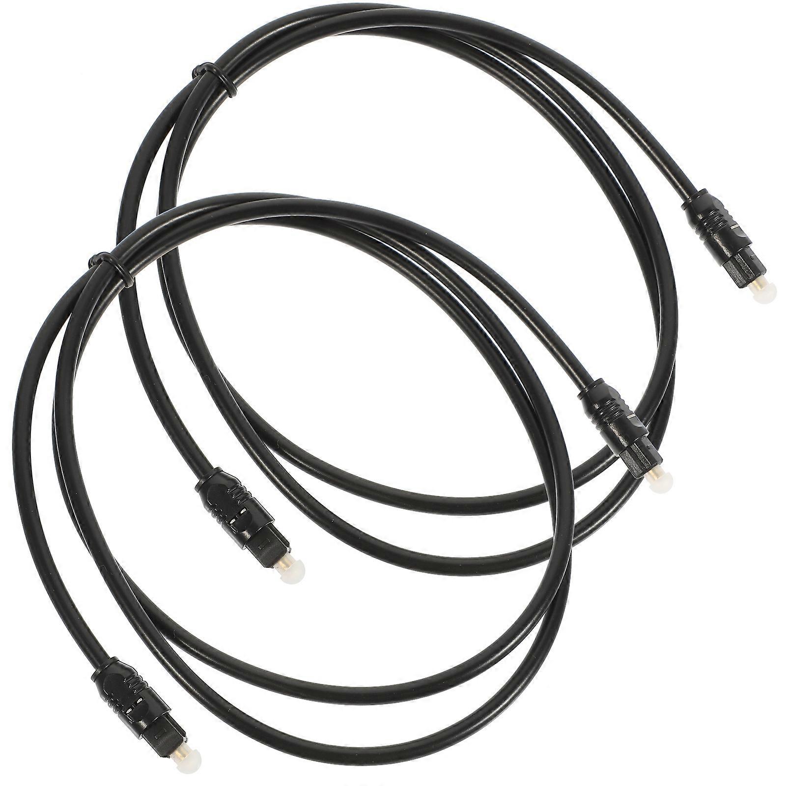 2pcs Fiber Optic Audio Cable Male to Male Digital Optical Cord for TV and Sound Bar – Sound, Durable and Easy to Install
