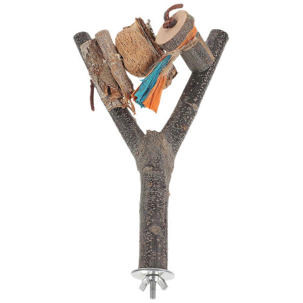 Parrot Standing Stick Branch Perch Parrots Balance Training Natural Style 9.8×5.1×2.4In 1Set