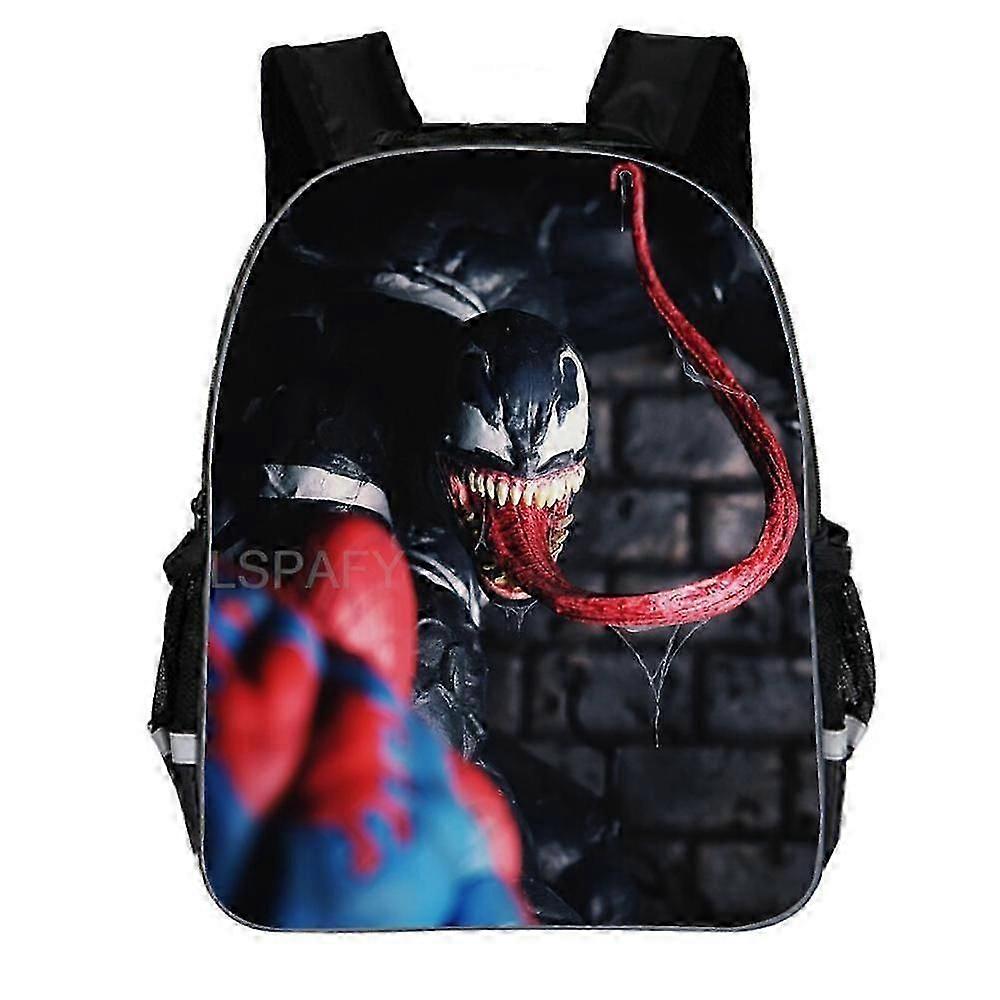 Superhelt Venom Skoletaske Rejserygsæk Skuldertaske Sort Primær Mochilas Gave til Børn Studerende