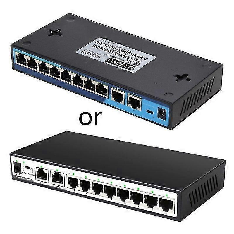 Switch 10 PortEthernet Switch 120W 8 Port 1000Mbps + 2 Uplinks