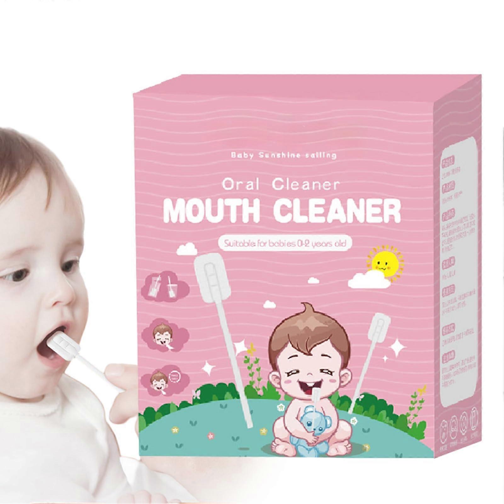 Baby Tongue Cleaner, Soft Flexible Cleaning Stick, Portable Gum and Tongue Brush for Infants, Comfortable Skim-Gaze Design