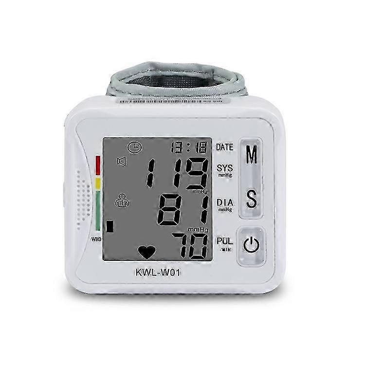 1 Pcs Automatic Wrist Blood Pressure Monitor, Cuff With Large Backlight Lcd Display-bp Monitor, Bp Cuff For Detecting Irregular Heartbeat ft