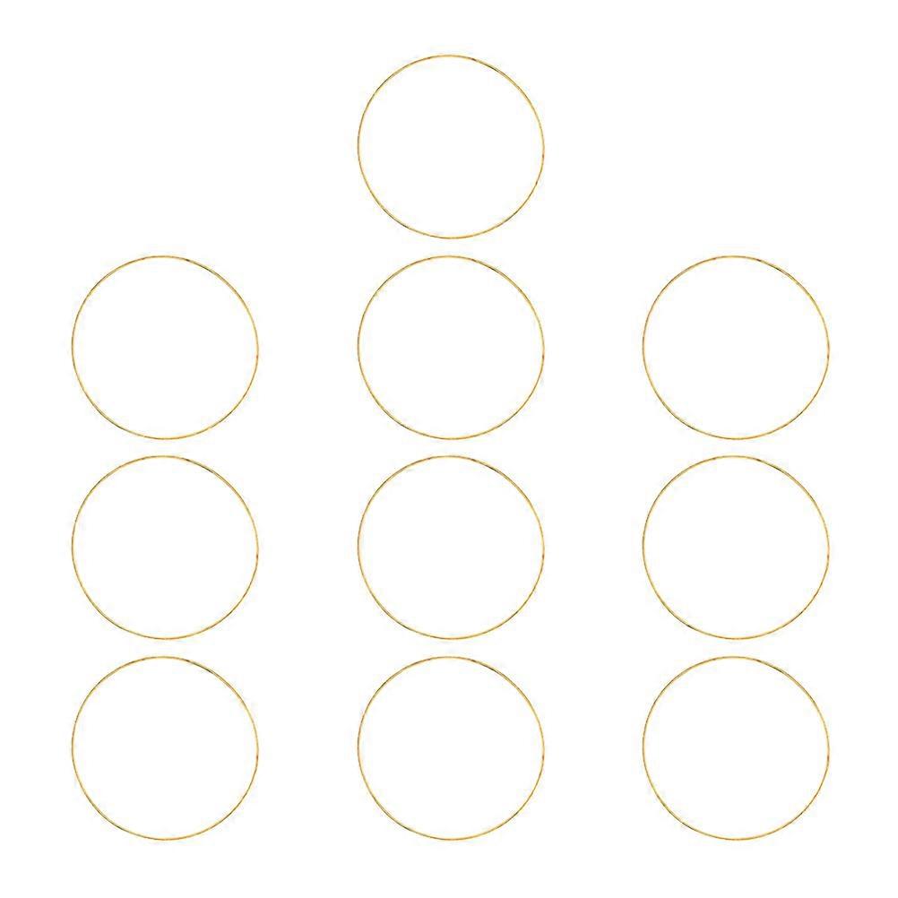 Golden Metal Craft Hoops for Decoration Reliable Not Easy to Deform 10 Pieces