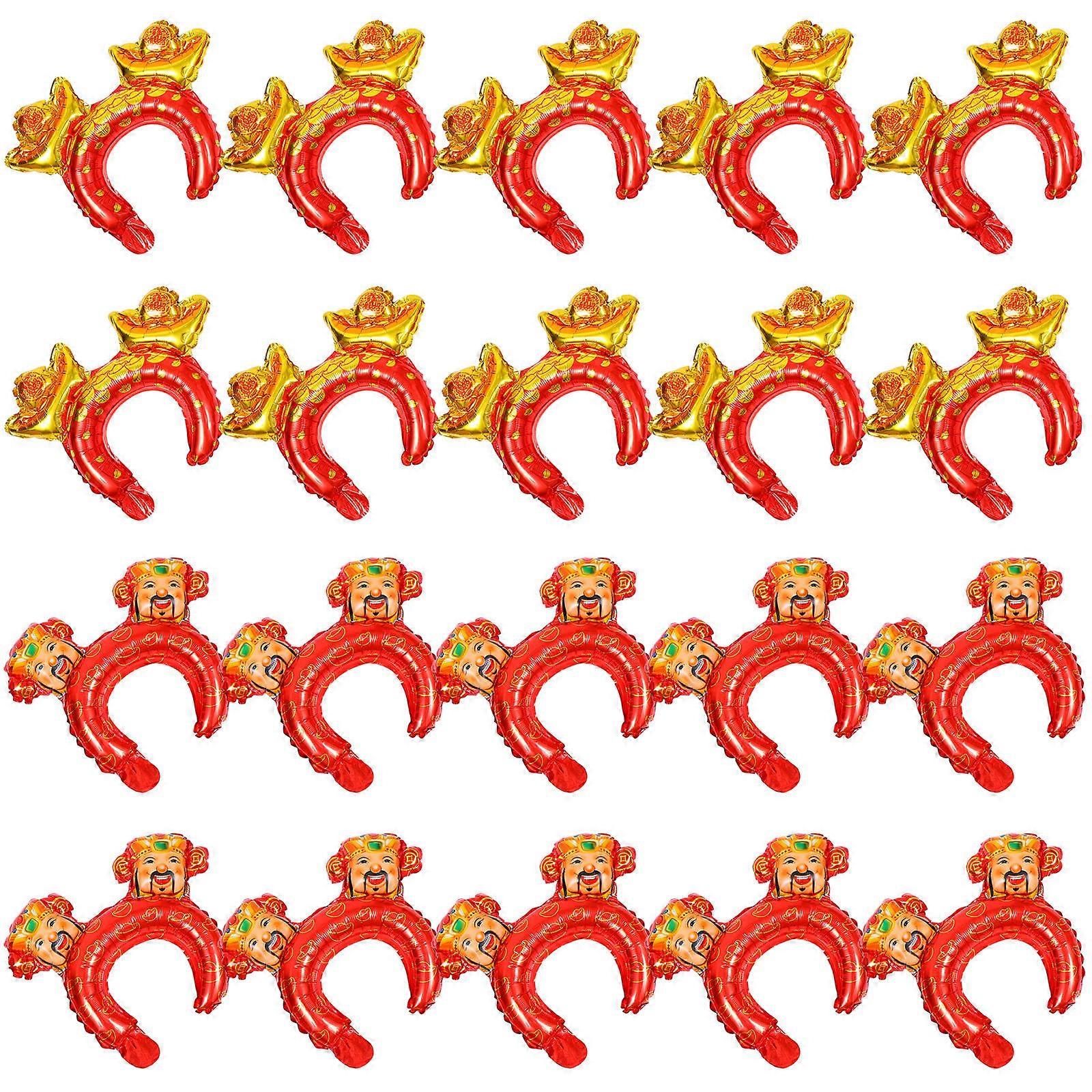 Balloons Party Decorations Chinese New Year Wealth God Shape Assorted Color 36X31.5X0.1cm 20Pcs
