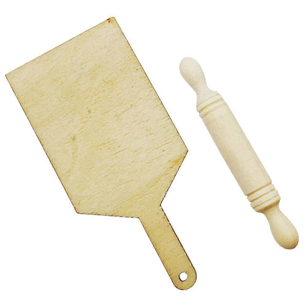 Miniature Accessories Wooden Cut Board Model Toy for Children Cultivate Hands-on Ability Mini House Making Kit 1 Set