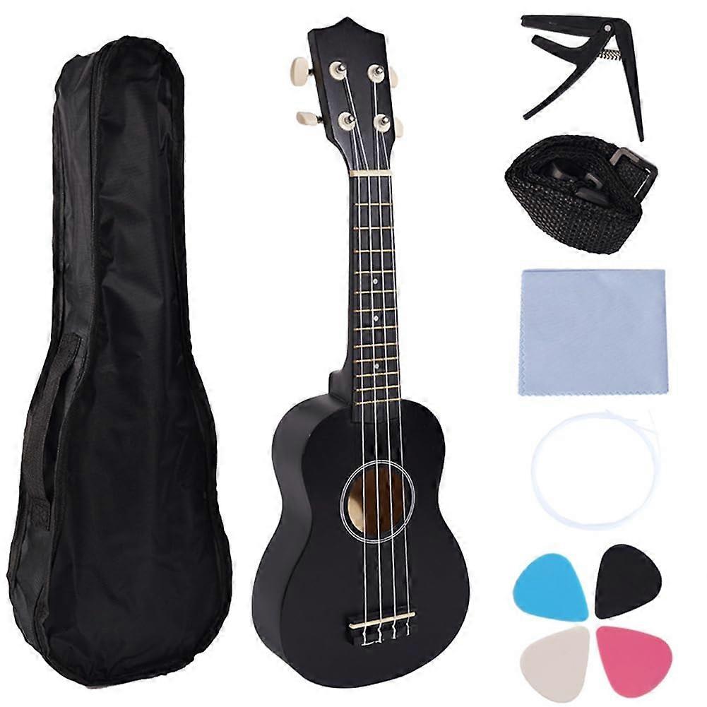 G 21 Mini Ukulele Beginner Model Four String Small Guitar Musical Instrument for Kids black