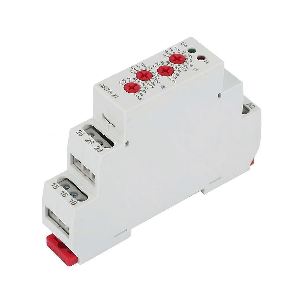 GRT8-2T Mini Din Rail Type Double Delay on Time Delay Relay(AC/DC 12V-240V)