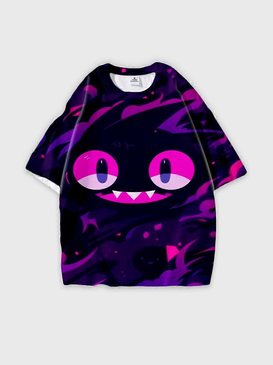 T-shirt round neck Cartoon Pattern loose short sleeve JW15