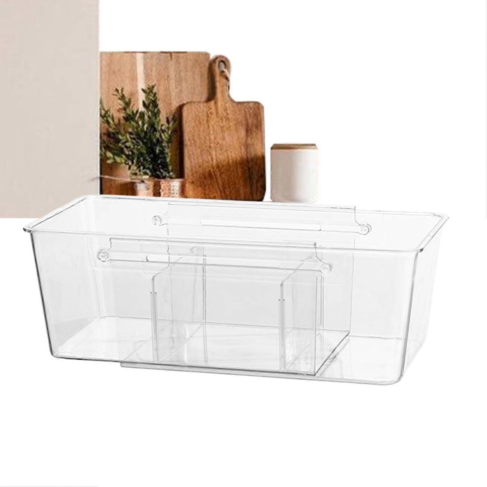 Drawer Organizer Tray for Desk, Bathroom Drawer Organizer Trays  Retractable Clear Drawer Organizer