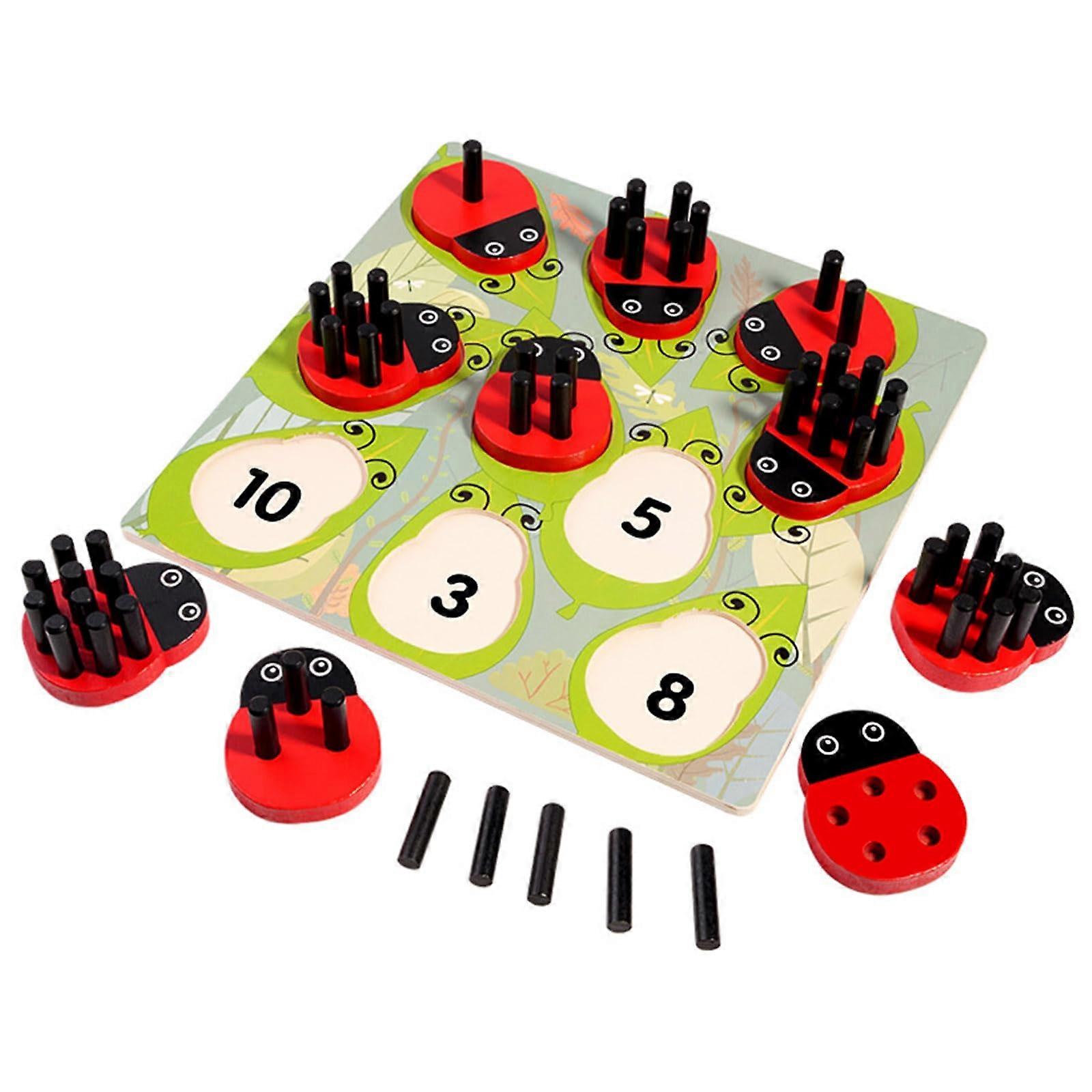 Counting Sticks For Toddlers Wooden Number Matching Game For Kids Tabletop Educational Toy Assorted Colors