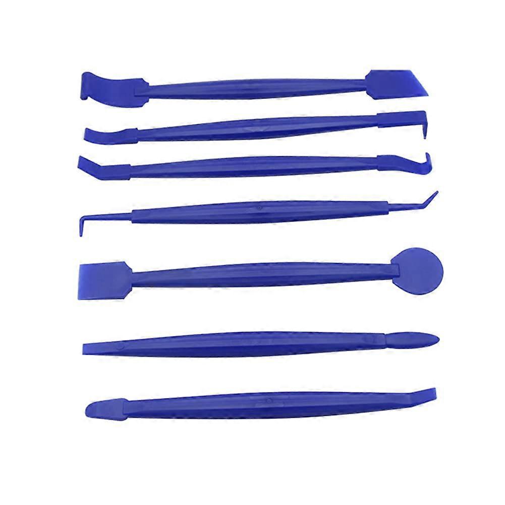 Vinyl Film Tool Set, 7in1 Micro Magnet Mini Squeegee Set with Different Hardness for Film Edge Sealing Plug for Car Tint Window Film Tool (Blue)