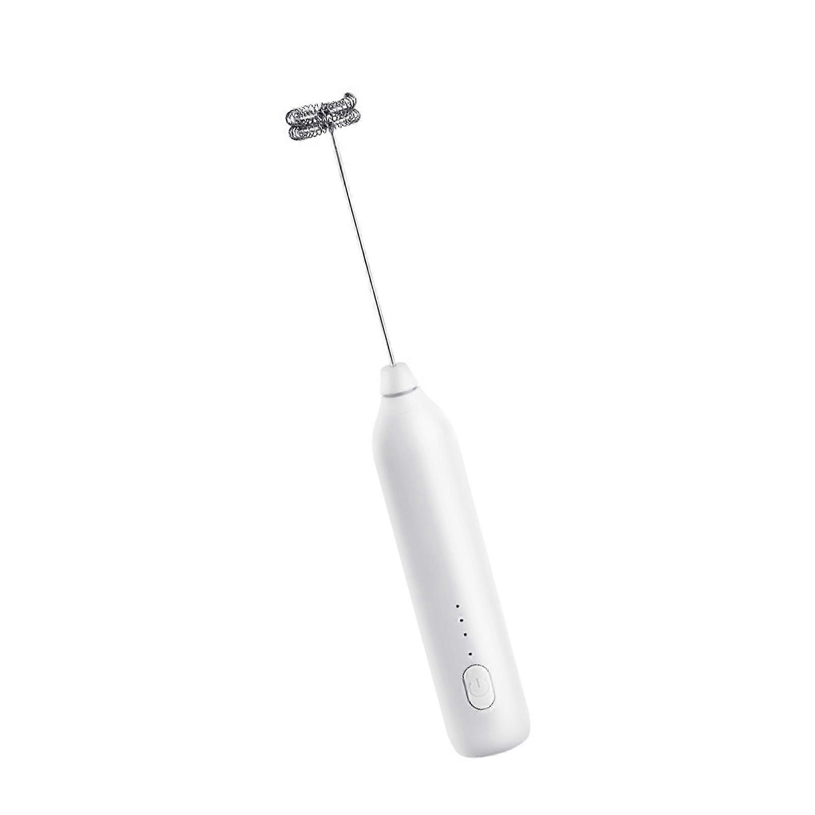 Ergonomic Milk Frothing Device 3 Adjustable Mode USB Powered Detachable Stirrer For Home Coffee Preparation  White