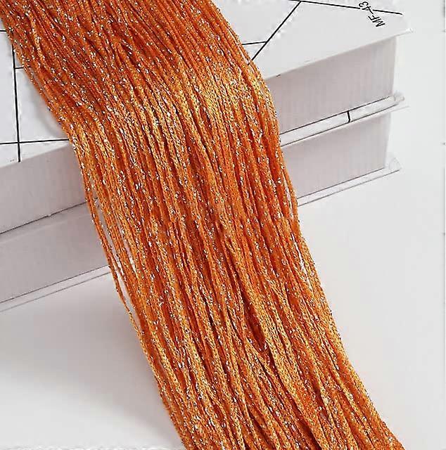 Bead String Curtain Beaded Thread Curtain Orange 3 X 2.9 M Door Curtain Window Wall Panel Room Divider Decor