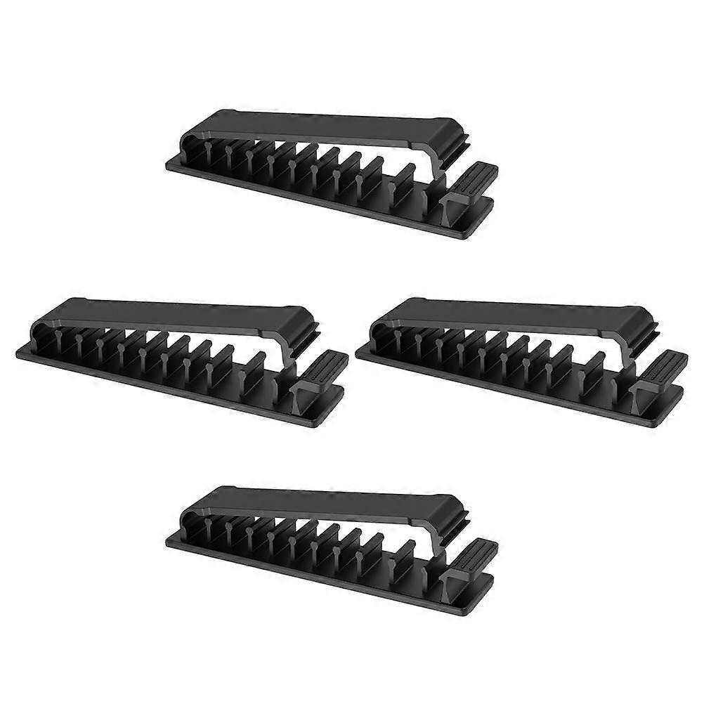 Cable Management Clip with Adhesive Back for Phone Charger Cable USB and Video Cables Black Plastic