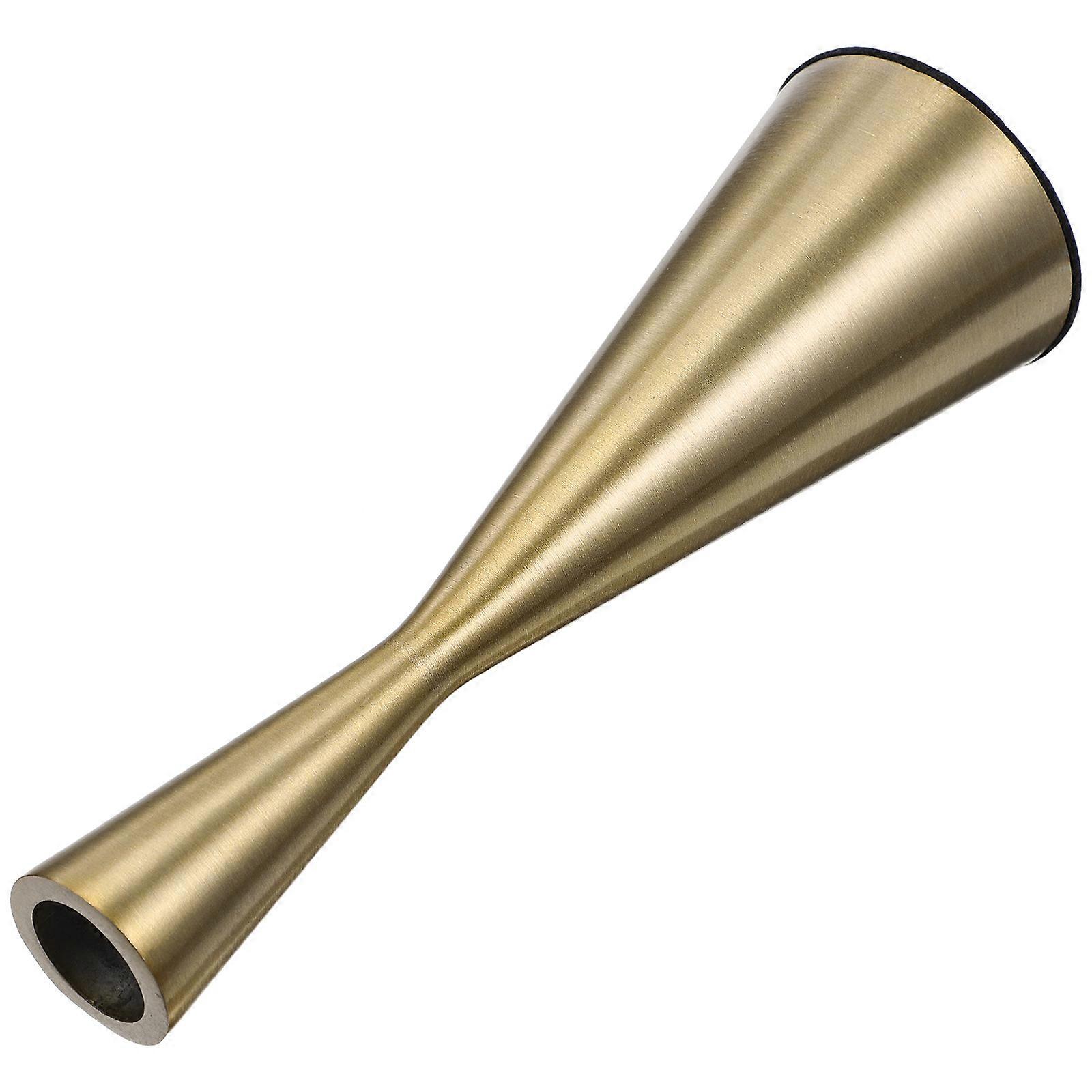 Golden Iron Candle Holder for Decoration Use Hourglass Shaped Desktop Candlestick 6.5 inch