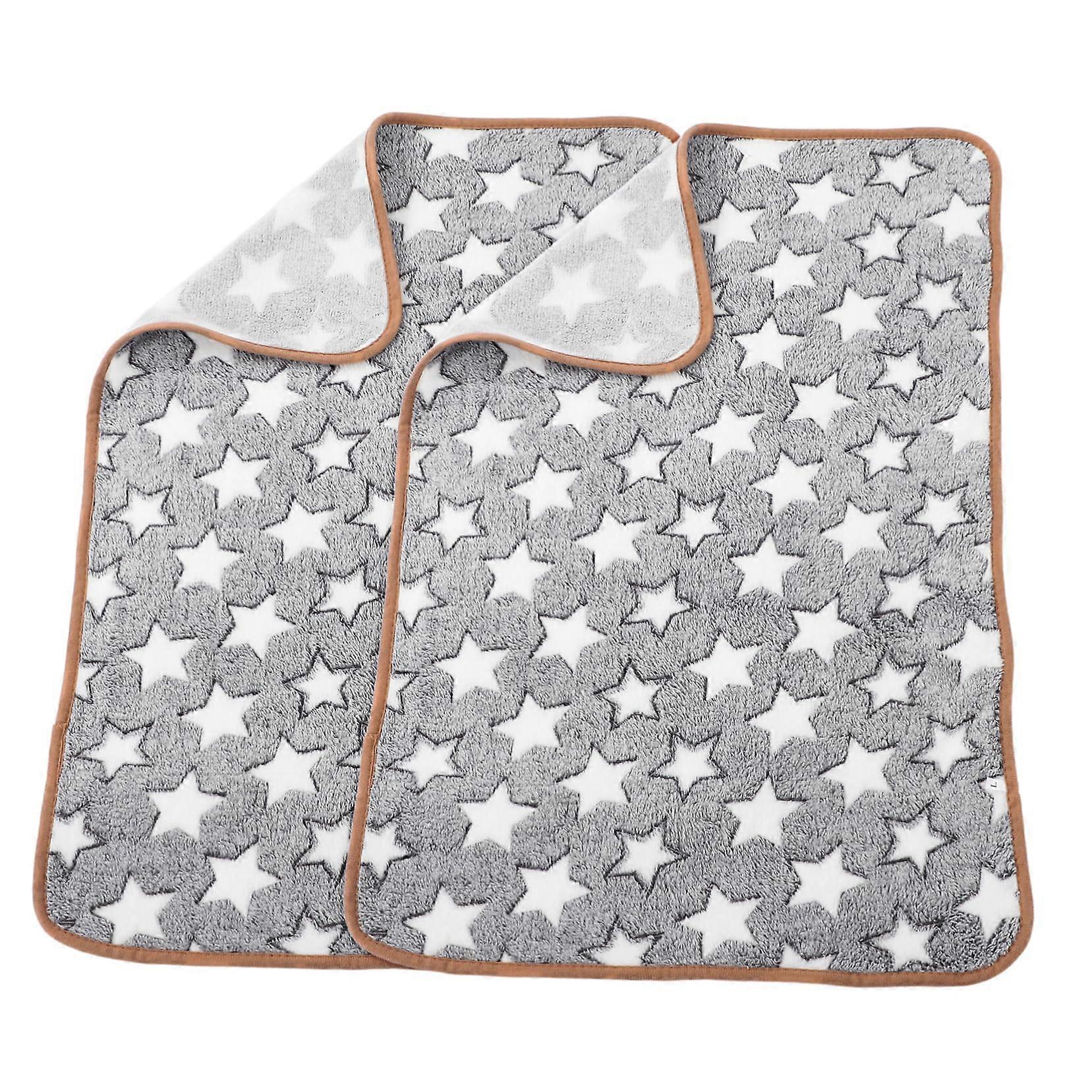 2 x Pet Blanket for Cats Washable Cat Blanket Fleece Puppy Blanket Soft Plush Reversible Throw Protection for Bed Couch Car Sofa