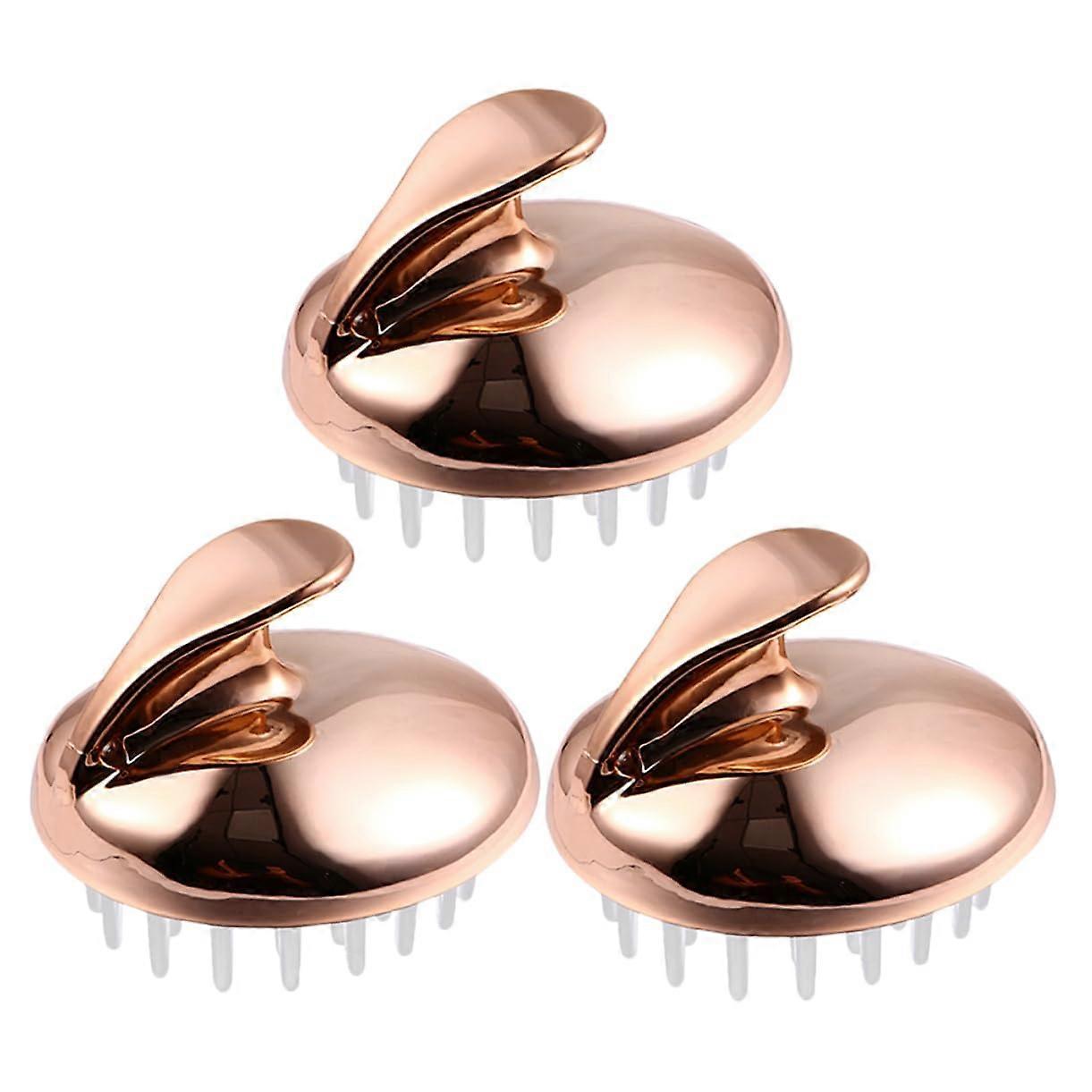 3Piece Scalp Massager Soft Shampoo Brush Ergonomic for Men for Hair Washing at Home and Travel