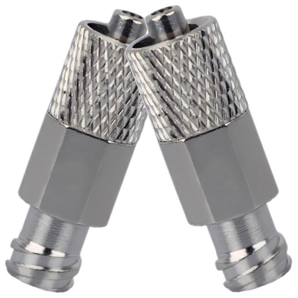 Extendable Metal Syringe Needle Adapter for Home Use Silver 2pcs