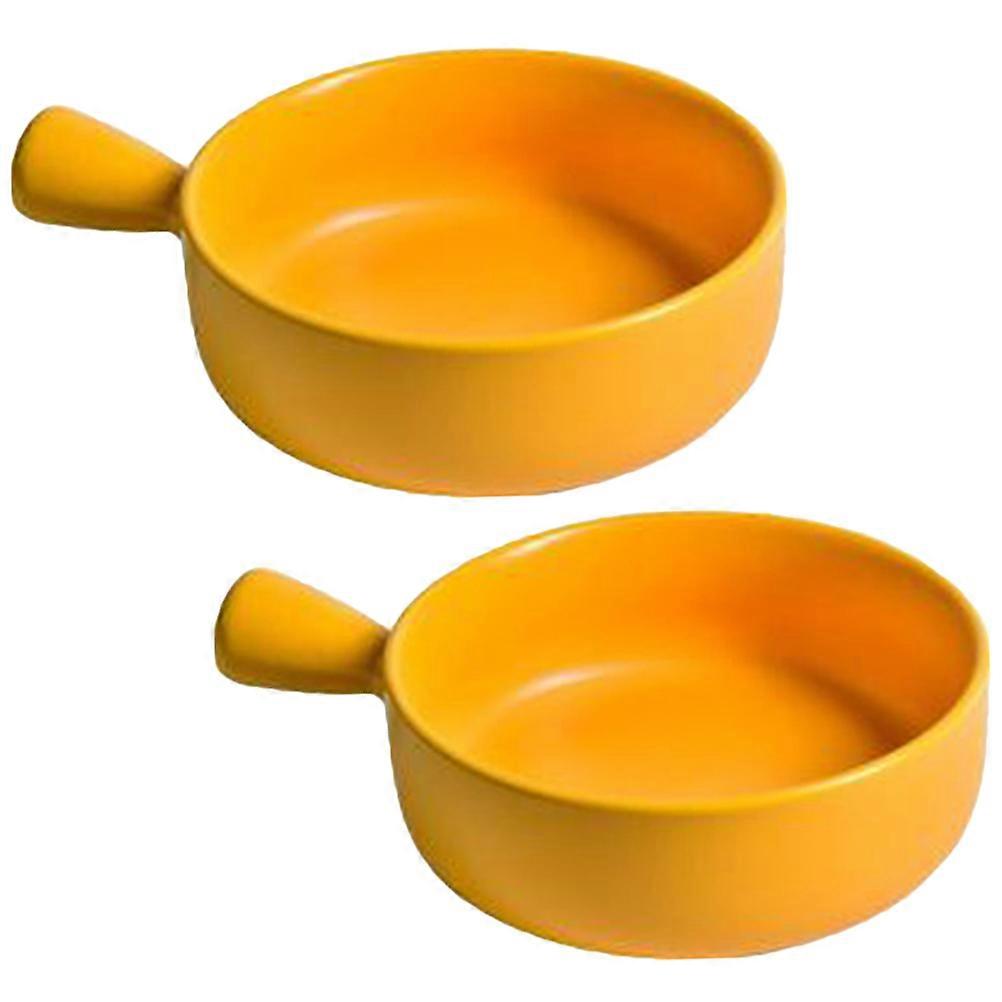 Practical Ceramic Plate Round Baking Tray for Home Kitchen Bakery High Temperature Resistance 21*5.5CM 2Pack