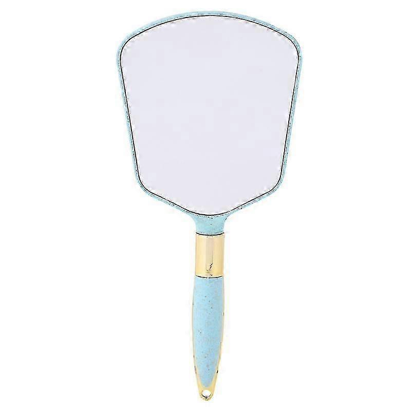 Handle Cosmetic Mirror Square Simple Durable Clear Fashionable Mirror For Home Store (blue)