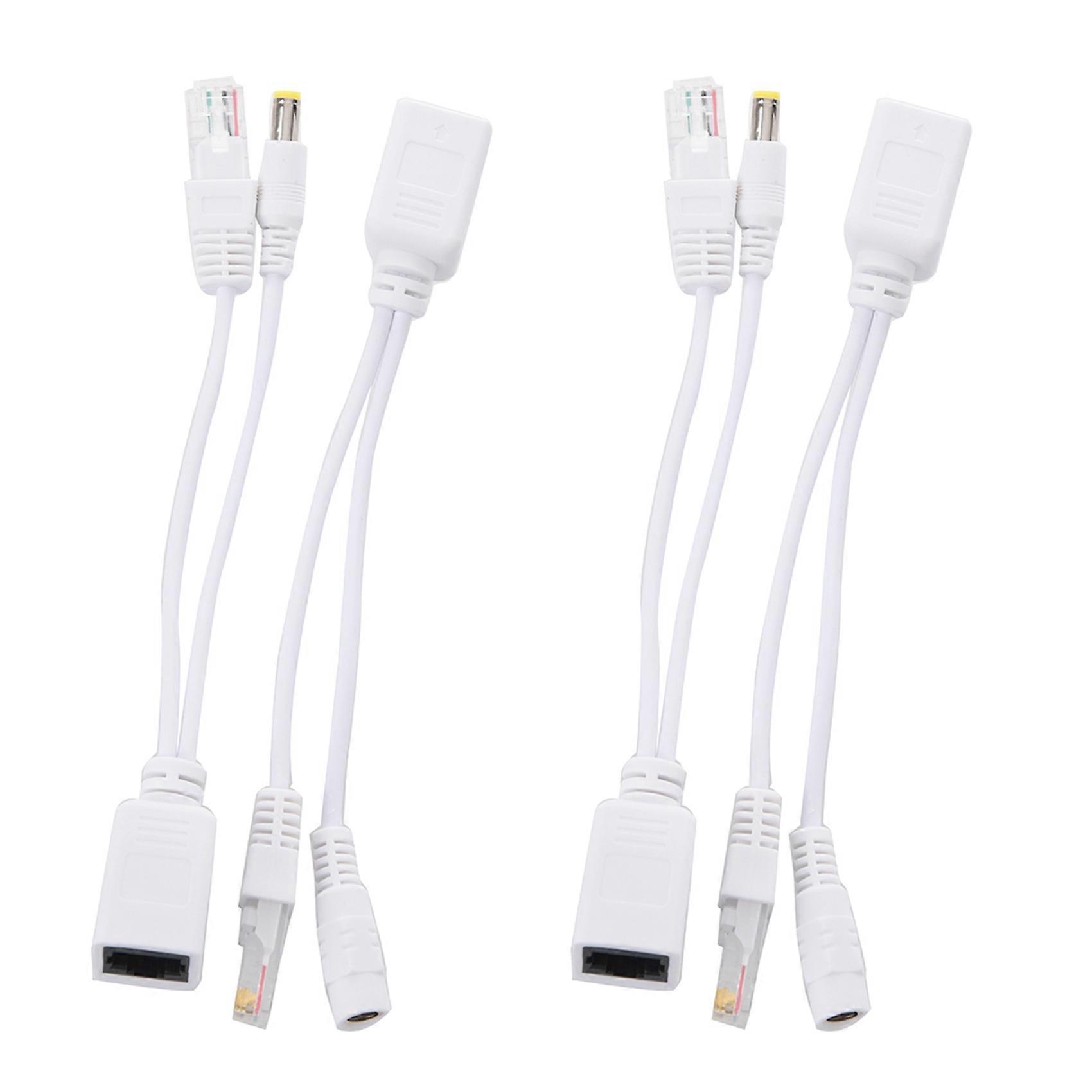 2X Passive Power Over Ethernet PoE Adapter Injector + Splitter Kit 5V 12V 24V 48V