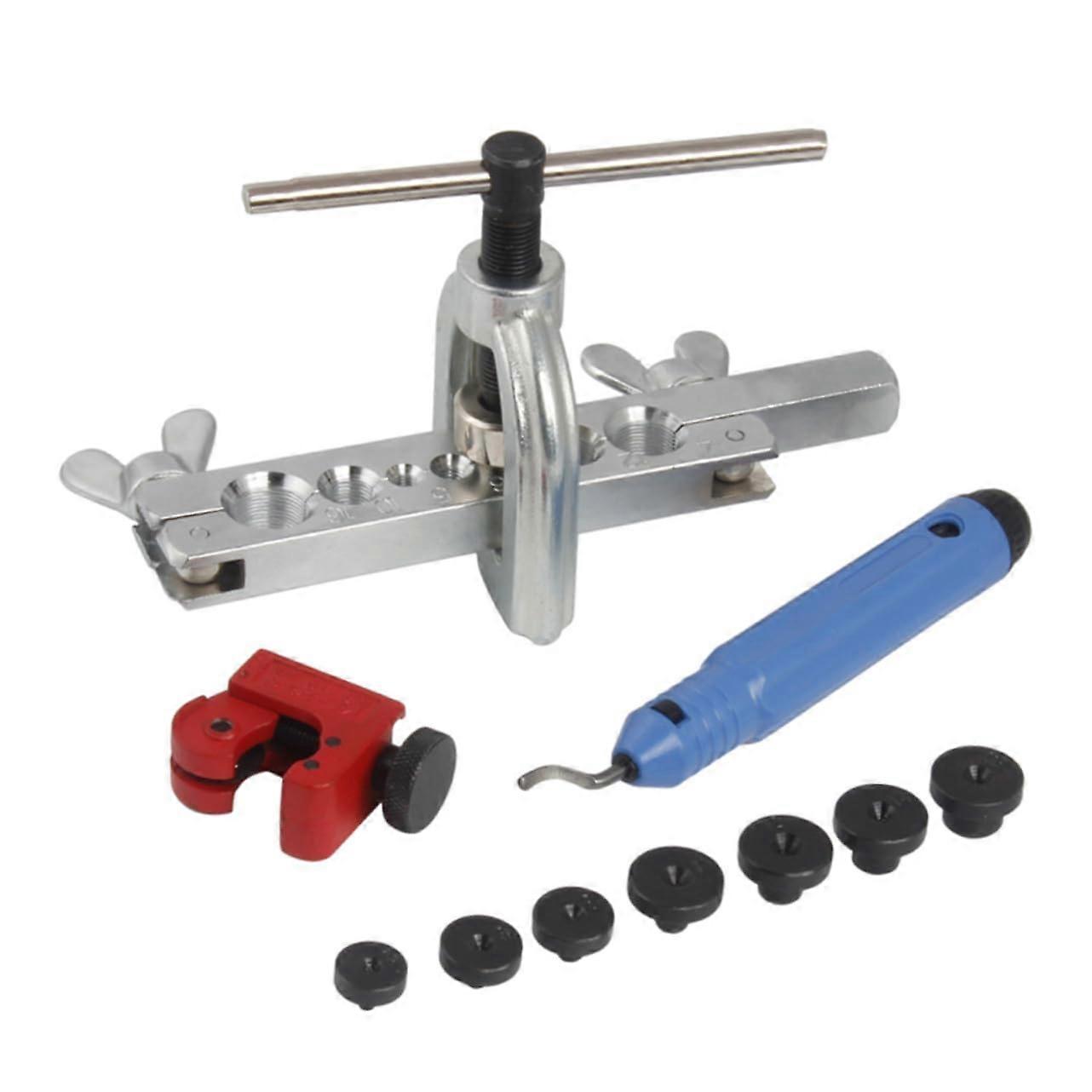 1Set Double Flange Brake Line Tool with Adapter for Practical Case for Mobile Use Easy to Operate for Various