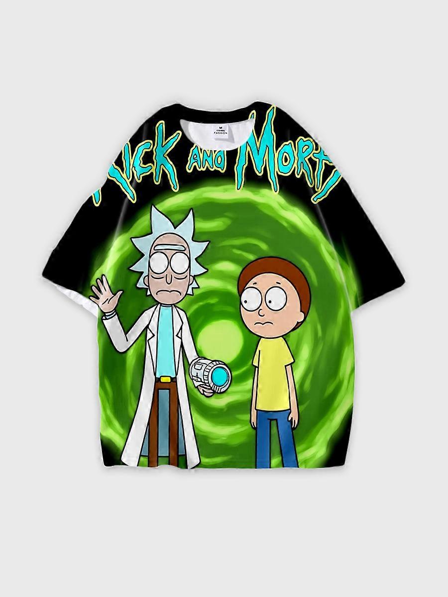 T-shirt round neck Animation Character Pattern loose short sleeve P1027