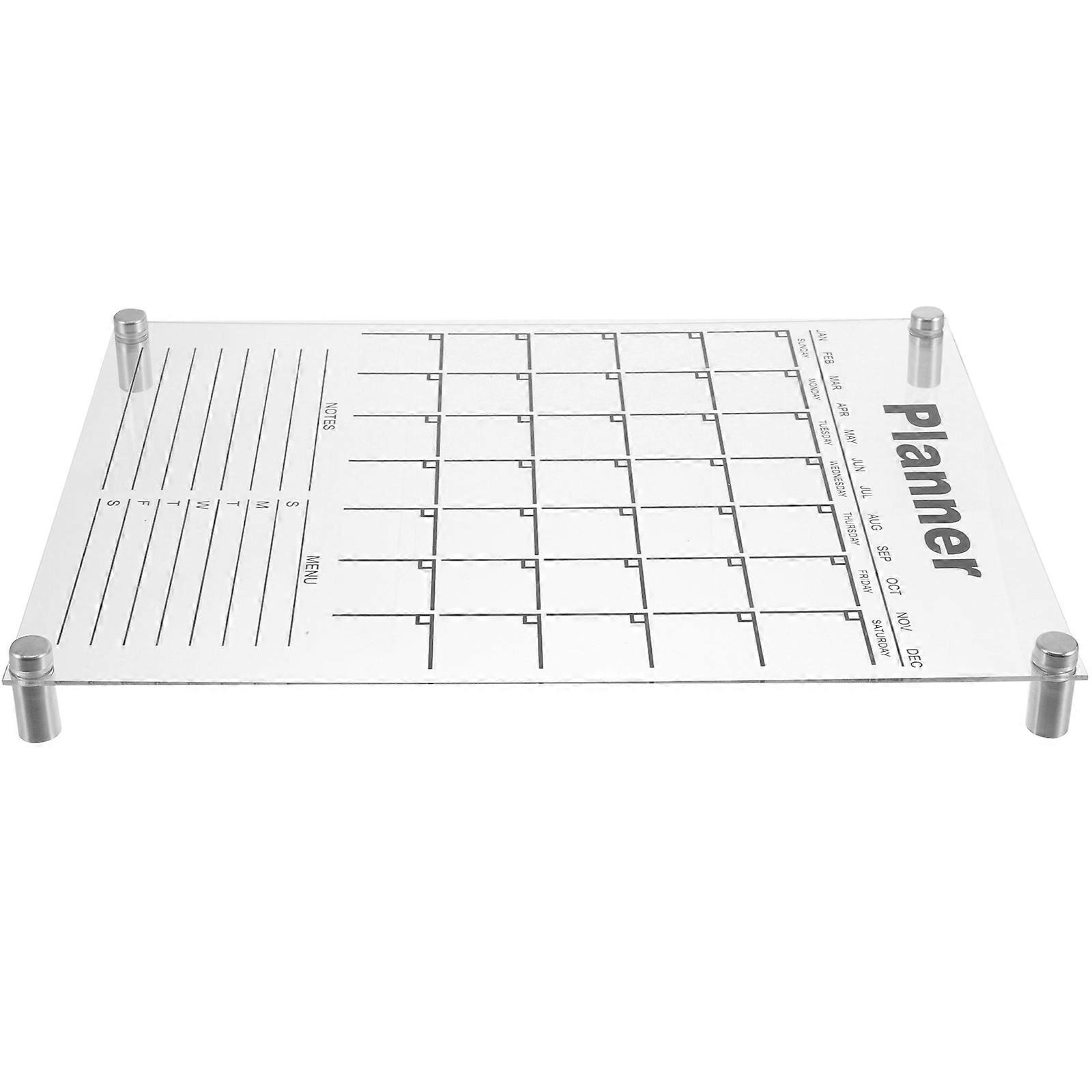 Acrylic Wall Calendar Erasable Message Board Dry Erase Planner Weekly Schedule To Do List Transparent Decorative Board Home Office Use