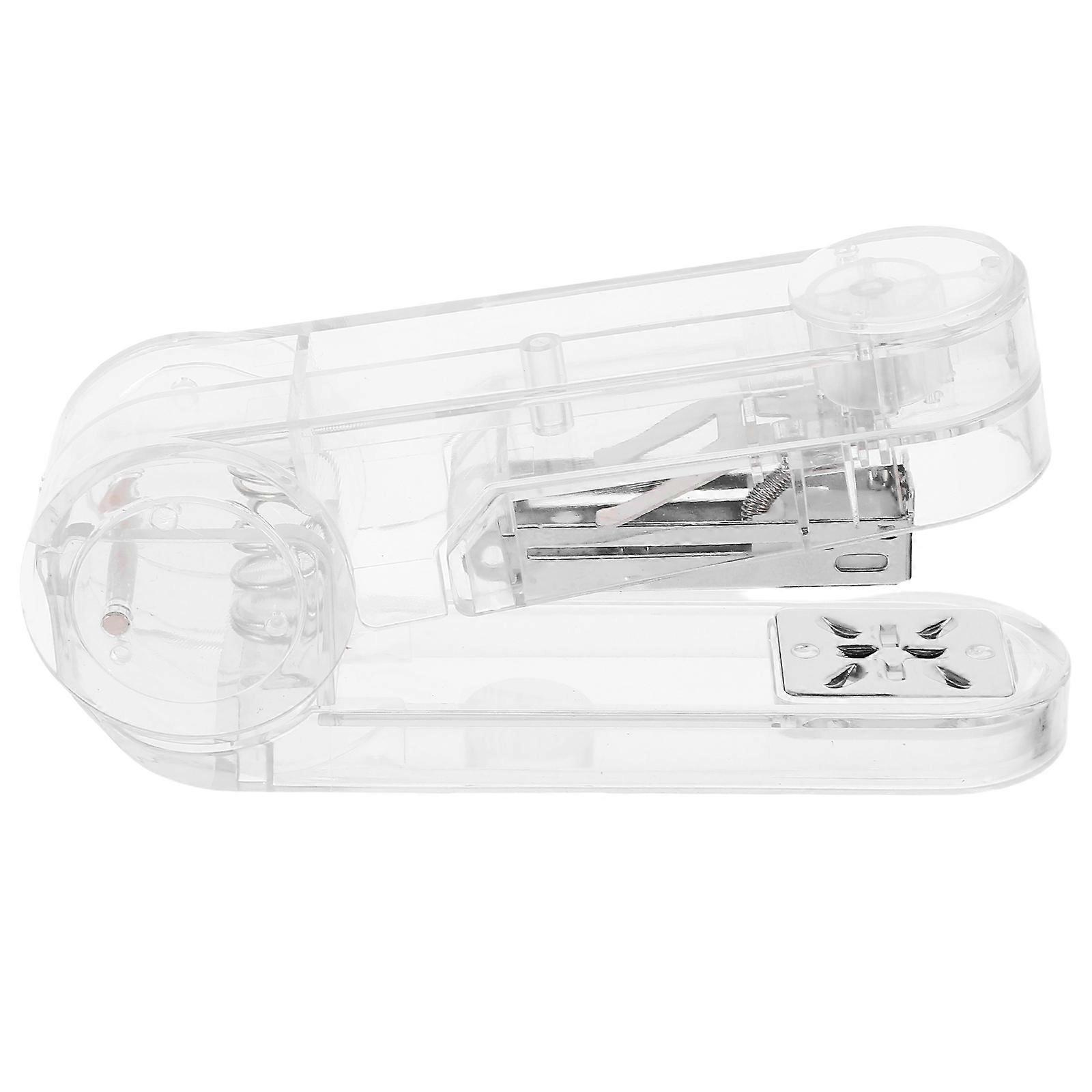 Transparent Mini Stapler for Home Office with 360Degree Rotation Plastic Ideal for Versatile Stapling