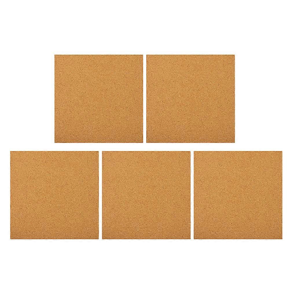 Soundproof Cork Sheets Decorative Bulletin Board For Home Wall Decor Lightweight Design 5Pcs