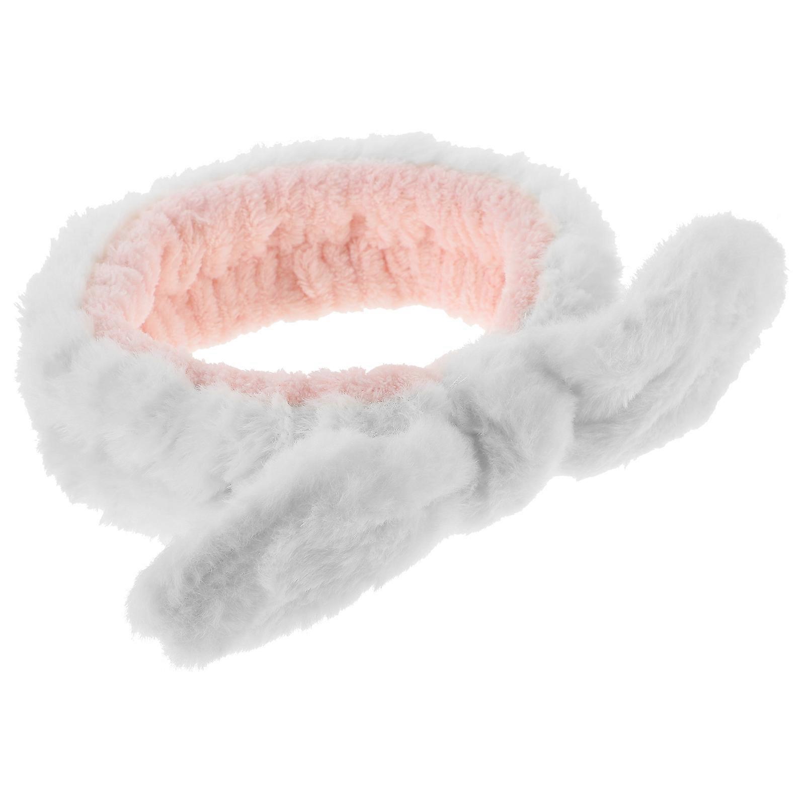 Soft Spa Headband for Women – Lightweight Elastic Hairband with Adorable Rabbit Ears Design for Comfortable Wear during Face Washing and Shower